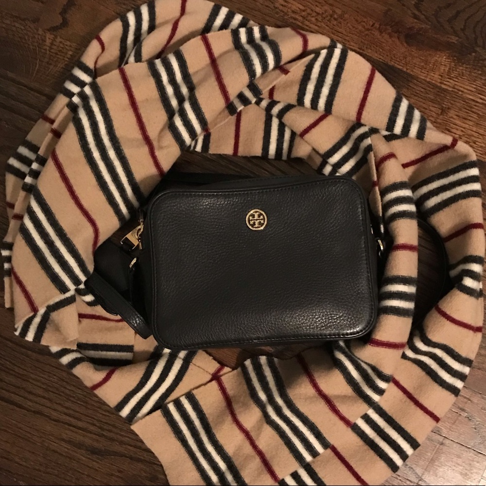 Tory Burch Robinson Double Zip Crossbody Black
